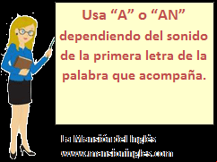 articulos indeterminados en ingles a vs an